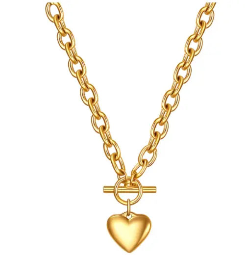 Heart puff Aura necklace 18K Mia Roses Jewel Haus