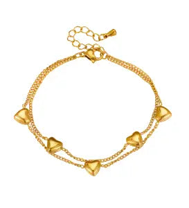 Heart Lure French Charm necklace 18K Mia Roses Jewel Haus