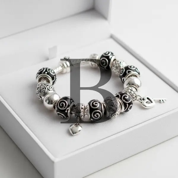 Bracelet Option B - Silver & Black