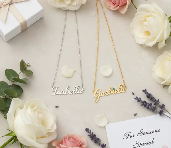 Flat lay with both silver and gold options