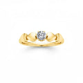 Gold heart ring - white background