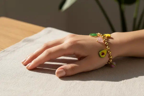 Model Wearing Fruit Bracelet 3