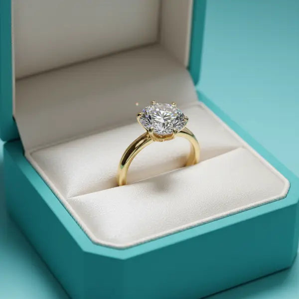 Ring in turquoise jewelry box